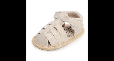 Mini Fashion™ - Zachte Pasvorm - Kinder Sandalen Gebroken wit / 13 (0-6 maanden) / Klittenband | Educatief Speelgoed