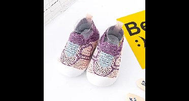 Mini Fashion™ - BabyGrip - Antislip Schoenen Paars / 22 (18-24 maanden) | Educatief Speelgoed