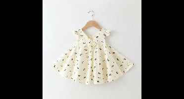 Mini Fashion™ - Speels & Elegant - Meisjes Zomer Jurk Strikknoop / 90 (18-24 maanden) | Educatief Speelgoed