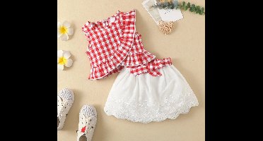 Mini Fashion™ - Top&Short Set Meiden Rood / 100 | Educatief Speelgoed