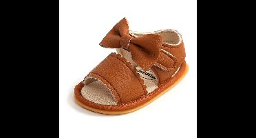 Mini Fashion™ - Zachte Pasvorm - Kinder Sandalen Bruin / 15 (12-18 maanden) / Strik | Educatief Speelgoed