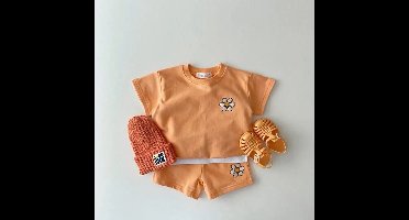Mini Fashion™ - Zomerse Vrolijkheid - Zomerset Oranje / 110 (2-3 jaar) | Educatief Speelgoed
