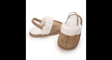 Mini Fashion™ - Zachte Zolen - Kinder Sloffen Apricot / 22 (12-18 maanden) | Educatief Speelgoed