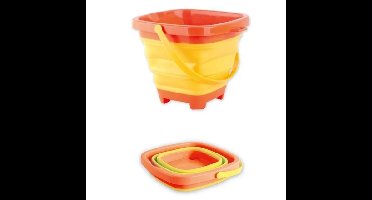 Foldable Bucket™ - Vouwbaar Vakantieplezier - Opvouwbare emmer Geel | Educatief Speelgoed