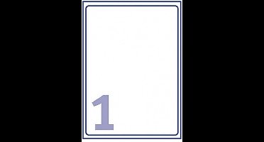 Huismerk A4 Stickervellen voor pakketten en brieven | 210 x 297 mm | Wit - 100 stuks