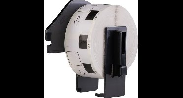 Huismerk Label Tape voor Brother DK-11204 | 17 x 54 mm | Zwart op Wit - 400 labels per rol - 1 stuk