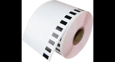 Huismerk Label Tape voor Brother DK-22223 | 50 mm x 30,48 m | Zwart op Wit - 1 stuk