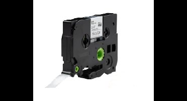 Huismerk Label Tape voor Brother TZe-931 | 12 mm x 8 m | Zwart op Zilver - 1 stuk