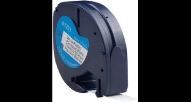 Huismerk Label Tape voor Dymo 91207 | 12 mm x 4 m | Zwart op Goud - 1 stuk
