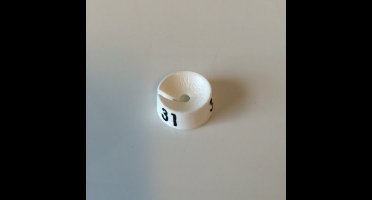 MB wit/zwart 31 voor op kledinghanger