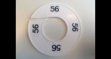 Maatring 9cm wit/zwart 56