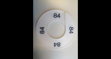 Maatring 9cm wit/zwart 84
