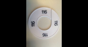 Maatring 9cm wit/zwart 116