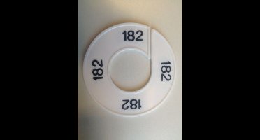 Maatring 9cm wit/zwart 182