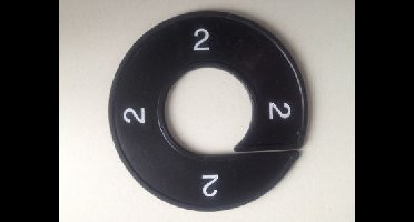 Maatring 9cm zwart/wit 2