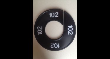 Maatring 9cm zwart/wit 102