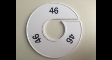 Maatring 11 cm wit/zwart 46