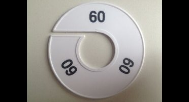 Maatring 11 cm wit/zwart 60