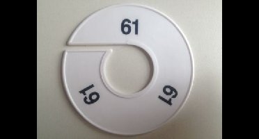 Maatring 11 cm wit/zwart 61