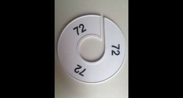 Maatring 11 cm wit/zwart 72