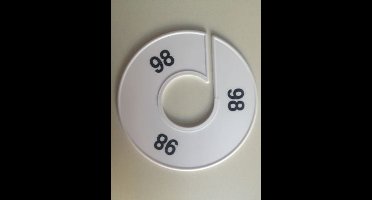 Maatring 11 cm wit/zwart 98