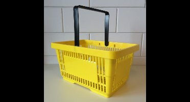 Winkelmandje geel 1 handgreep 22 liter