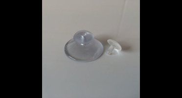 Zuignap transp 30 mm met pin trans 100st