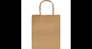 Tas folia kraft 125gr 18x21x8cm 20 stuks naturel