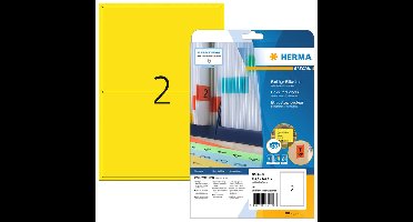 Etiket herma 4496 199.6x143.5mm geel 40st
