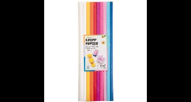 Crepepapier folia 50x200cm 10 rollen mixkleuren | 10 stuks