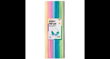 Crepepapier folia 50x200cm 10 rollen trendkleuren | 10 stuks