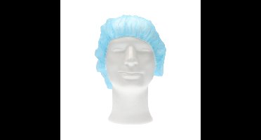 Haarnet cmt bouffant non-woven m 50cm pp blauw | 10 stuks