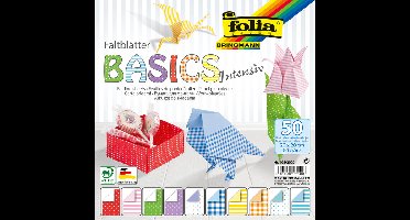 Vouwblaadjes folia 80gr 20x20cm 50v 2z basics