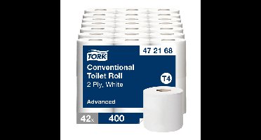 Toiletpapier tork t4 advanced 2laags wit 472168