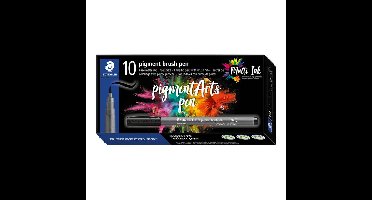 Brushpen pigment pen intens 1.0mm zwart | 10 stuks