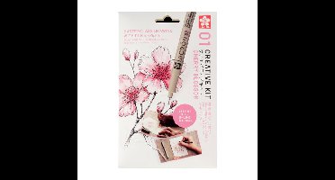Tekenset sakura creative kit cherry blossom | 12 stuks