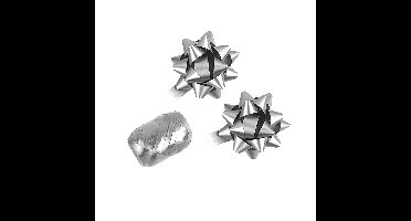 Polyband combi set zilver 1 ei 2 rozetten | 25 stuks