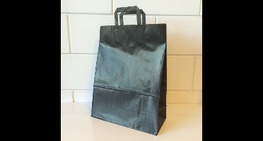 Draagtassen zwart kraft 32/15x43cm 250st