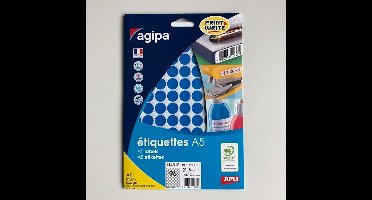 Apli mapje permanent 15mm rond blauw 960