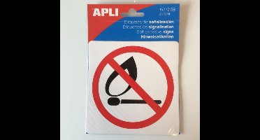 Pictogram Verboden voor open vuur