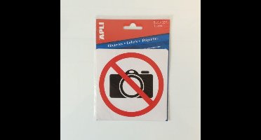 Pictogram Verboden voor gebruik camera