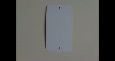 Label metaal 65x120 mm wit 2gaten 1000st