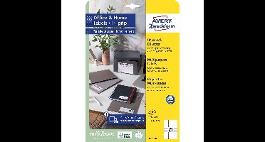 Avery Zweckform universele etiketten, 70 x 42,3 mm, wit, permanent klevend, 210 etiketten, 10 vellen