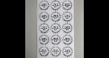 Etiket 30mm - volgende onderhou - 15stuk