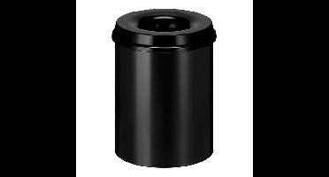 Papierbak+vlamdover vepabins 15l rnd 26cm zwart