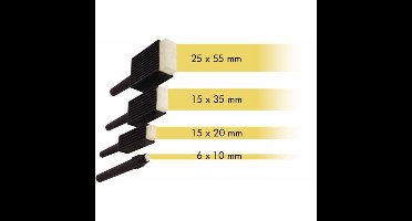 Plekolit stiftpot zwart -4 stiften breed - 4 stuks