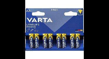 Batterij varta longlife power 8x aa | 20 stuks