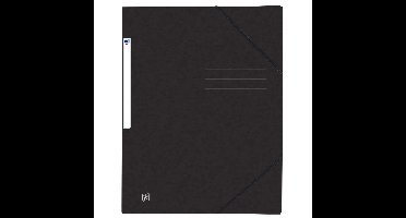 Elastomap oxford top file a4 3 kleppen 390gr zwart | 10 stuks
