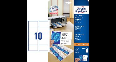 Visitekaart avery c32010-25 85x54mm 185gr 250st