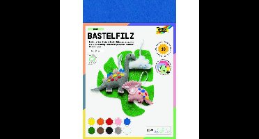 Vilt folia 20x30cm 150gr 10 vel assorti kleuren